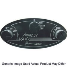 Vintage Air 481005 Gen Ii Streamline Proline Oval Control Panel Black Finish