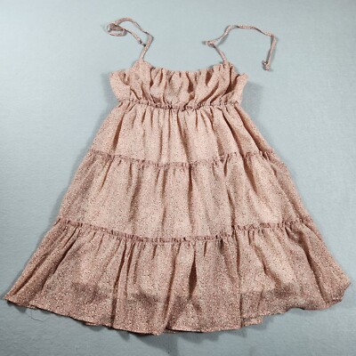 Layered Ruffled Boho Mini Dress Womens Size Large Short Skater A Line Flowy  | eBay