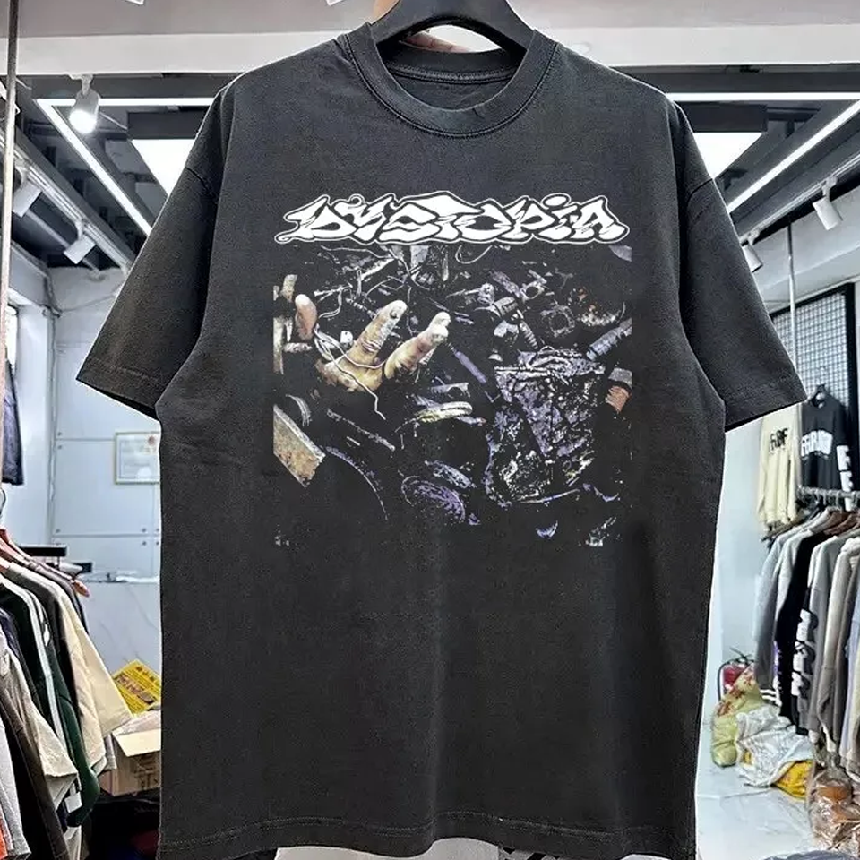 Dystopia band black t shirt Cotton TEE All Size S-345XL short sleeve II790