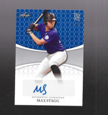 Max Stagg 2022 Leaf Perfect Game National Showcase Auto #d 1/15