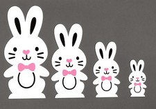 Bunny Die Cuts, White or Chocolate, Easter Bunny die Cuts - Scrapbooking