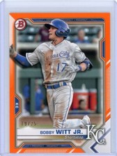 2021 Bowman Baseball Prospects Orange Paper #BP-1 Bobby Witt Jr. #19/25