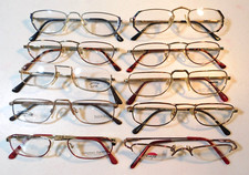 Vintage 10 Pc. Lot Asst Grab Bag 1/2 Eye Metal Eyeglass Frame Lot NOS 160