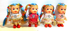 Lot of 4 Plastic Dolls For Phone, Purse, Backpack Charm Strap - NWOT  43 