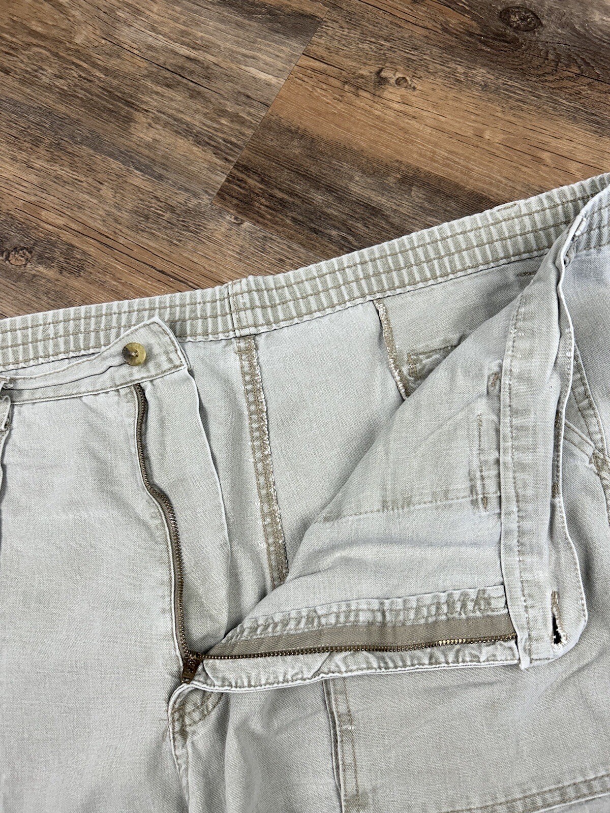 VTG Hook & Tackle Beer Can Shorts Men's Size 40 Green Canvas Fishing Outdoor eBay