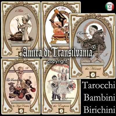 tarocchi mazzo di carte oracolo vintage nuovi arcani maggiori rari bambini gioco