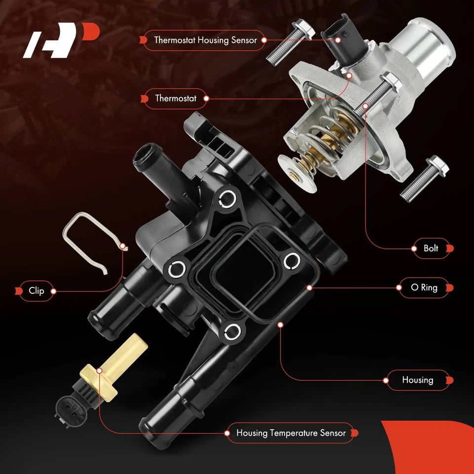 Conjunto de carcasa de termostato A-Premium para Chevy Aveo Aveo5 2009-2011 Pontiac G3 Wave Foto 2 de 4