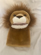 Aurora Hand Puppet Leon the Lion Plush Soft Stuffed Animal Moveable Mouth
