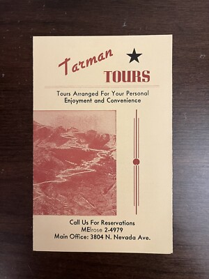 Vintage Colorado Travel Brochure Tarman Tours Pikes Peak Royal Gorge Garden Gods