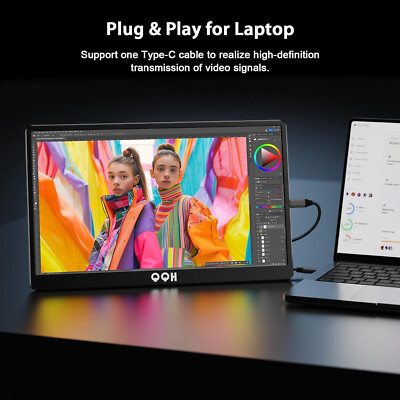 CUQI Portable Monitor, 15.6 Inch FHD 1920 x 1080 HDR IPS With Type-C HDMI For Laptop/PC/Raspberry Pi/Smartphone/Mac/Xbox/PS4/Switch CUQI Portable Monitor, 15.6 Inch FHD 1920 x 1080 HDR IPS With Type-C HDMI For Laptop/PC/Raspberry Pi/Smartphone/Mac/Xbox/PS4/Switch