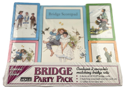 Hoyle Playing Cards Bridge Party Pack 4502 Norman Rockwell Vintage 90s