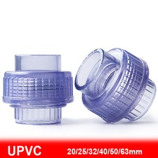 PVC Union Connector Coupling Adhesive Pressure Pipe Fitting Aquarium 20/25/32/40