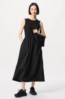 UNIQLO Combination Dress Sleeveless Longer Length 4 Colors Women's Size  XS-3XL | eBay