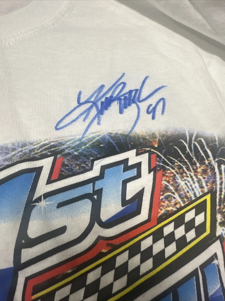 Camiseta autografiada 2002 Kurt Busch #97 primera victoria Bristol Roush Racing XL Foto 2 de 4