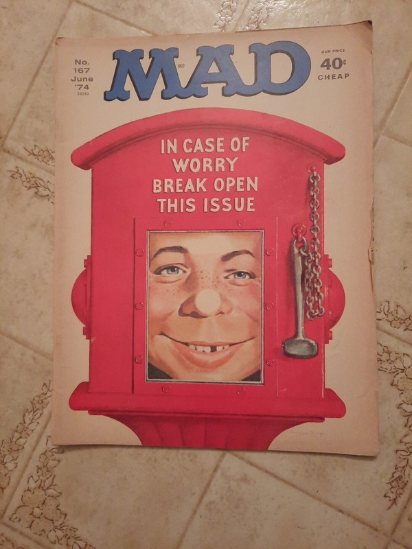 Mad Magazine # 167 June 1974 Fire Alarm Alfred E Neuman Front Cover