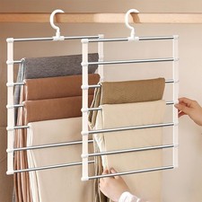 2 STK Hosenbügel Platzsparende Kleiderbügel Mehrfach-Hosenbügel Platzsparbügel