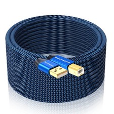 30ft USB 2.0 Printer Cable Type A to Type B Blue