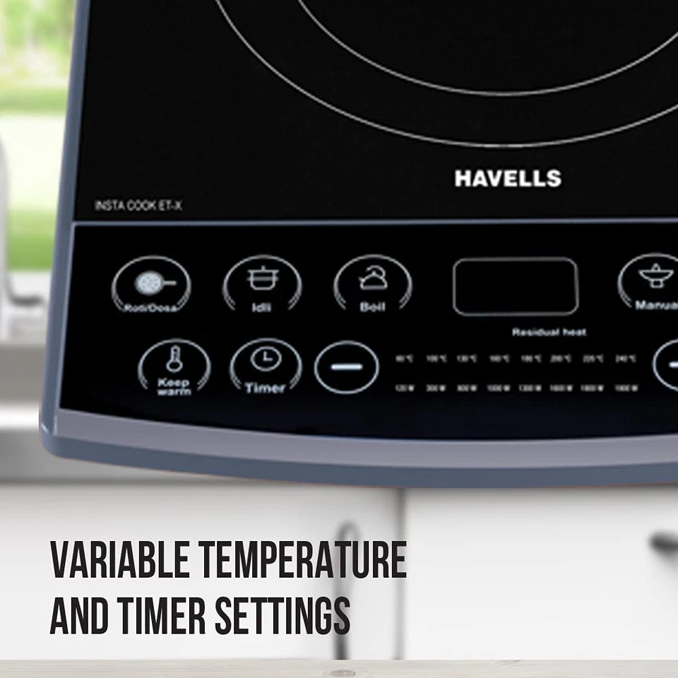 Havells Induction Cooktop Et-X 1900W Touch Control Ceramic Plate Free Shipping - Image 4 of 4