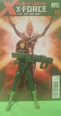 Marvel Legends HOPE SUMMERS *CUSTOM* TERRAX BAF WAVE + GREAT COMIC X-FORCE # 28