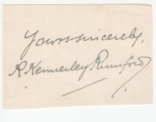 Kennerley Rumford (1870-1957) Signed Slip / Autographed Opera Singer