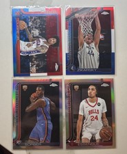 LOT OF (4) 2025-26 Topps Chrome BASKETBALL REFRACTORS RWB REFRACTORS 4 CARD LOT