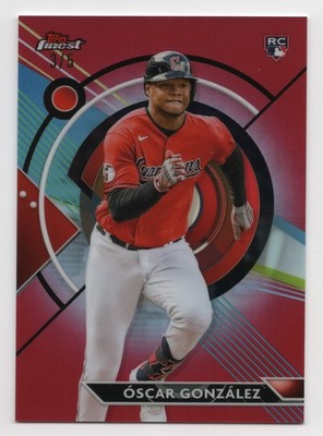2023 Topps Finest OSCAR GONZALEZ #38 Red Refractor Rookie /5-Guardians