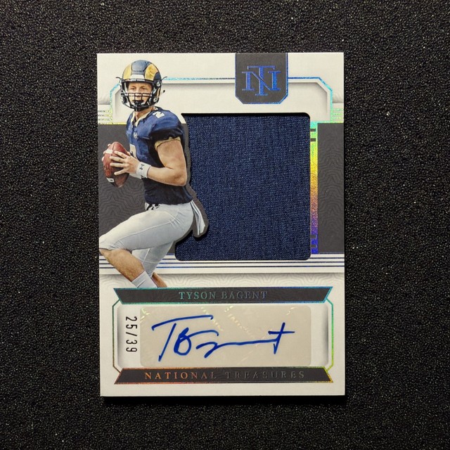 2024 National Treasures Collegiate TYSON BAGENT #SS-TBT Rookie PATCH AUTO /39