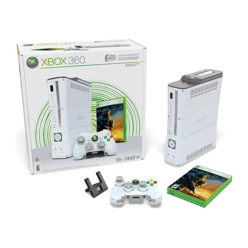 Coffret de construction MEGA Xbox 360 réplique 1342 pièces idée cadeau geek adulte