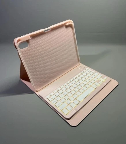Folio Keyboard Cover Stand 7 Color Backlit Detachable Case For iPad A16 10.9/11”