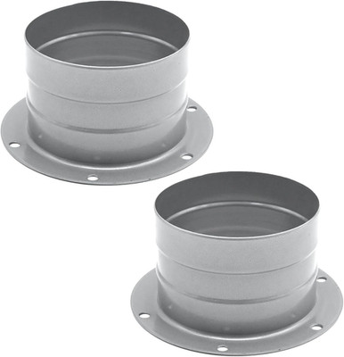 3 Inch Duct Connector Flange 2 Pack Galvanized Metal Ventilation Pipe Adapter