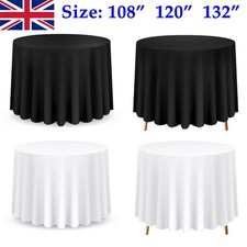 Round Polyester Tablecloth Table Cover Wedding Party Dining Large Table Cloth