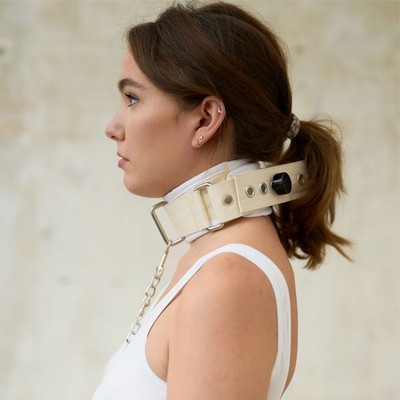 Halsband BDSM Fessel Weiß - Bondage/Party/ABDL /Restraint /BDSM - KlinikBondage 