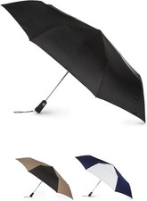 Totes Auto Open/Close Windproof pact Lar Golf Umbrella with UV and