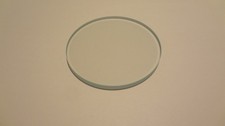 CLEAR GLASS MICROSCOPE STAGE PLATE 72MM DIAM X 6MM THICK  NEW 