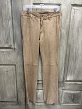 Mens John Varvatos Italian Leather Suede Pant...