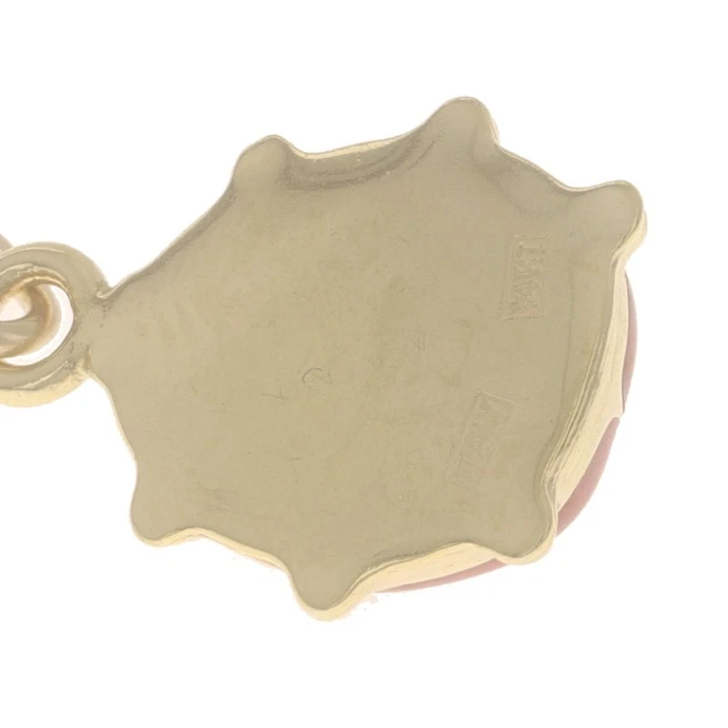 Pendientes colgantes Ladybug esmalte oro amarillo - 14k buena suerte insectos perforados Foto 3 de 4