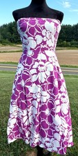 J.Crew Strapless Floral Cotton Midi Dress Sz 4 Feminine Fairy Romantic Glam