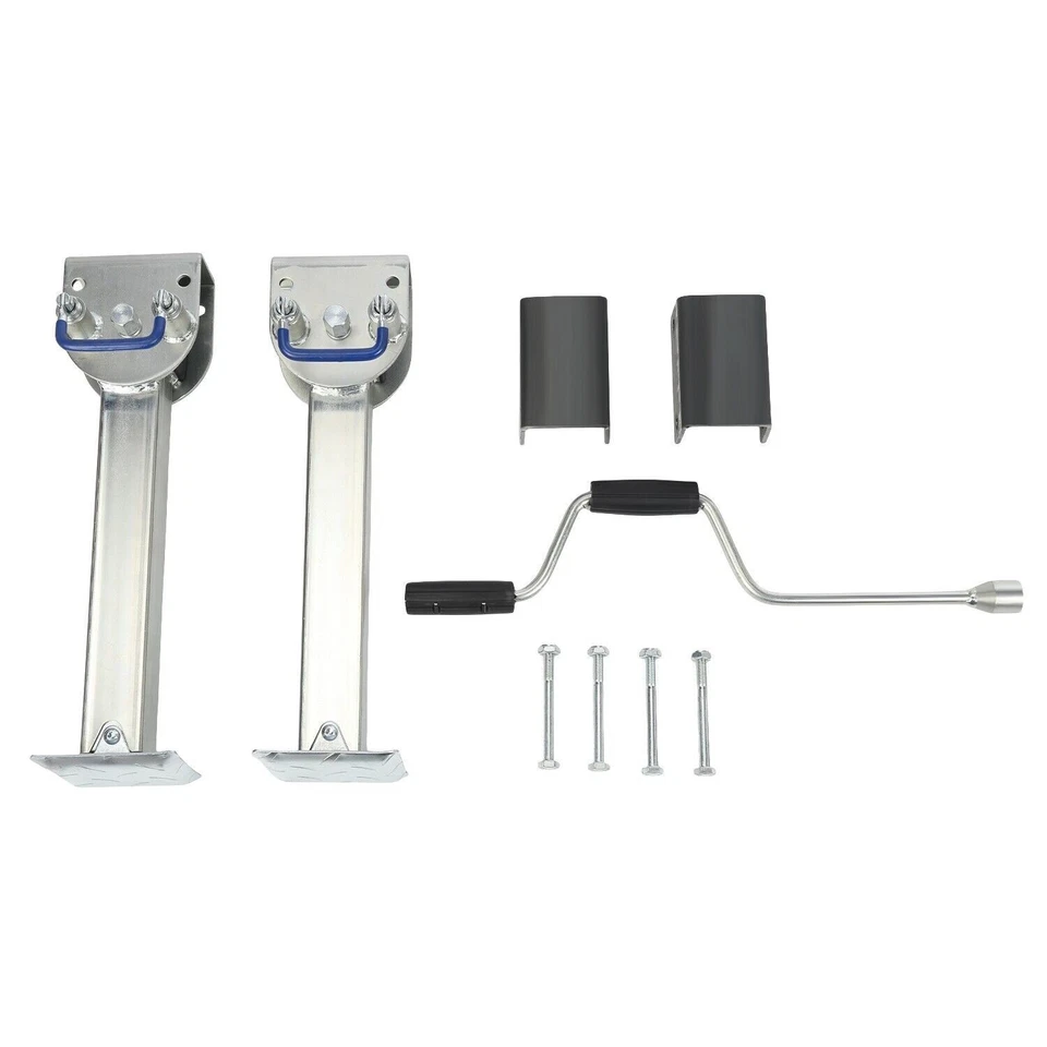 2X Stützfuß mit Kurbel 3000kg Stützlast für Anhänger Kurbelstütze 45cm-68cm - Bild 3 von 4