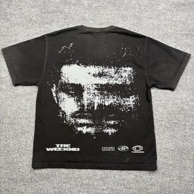 The Weeknd Shirt Mens XL Black  After Hours Til Dawn Tour 2025 Distorted Face XO