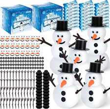 24 Pack Snowman Crafts, Christmas Decoration DIY Kit, Christmas Snowman Gift Bul