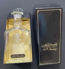 Jack Daniels 125th ANNIVERSARY one liter empty bottle/glass stopper/box