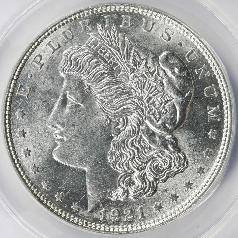 1921-D $1 Morgan Silver Dollar ANACS AU58 - Image 3 of 4