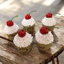 Fake Artificial Cupcakes Realistic Food Props for Display set  