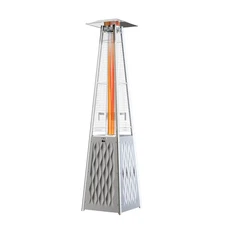 EAST OAK PYRAMID PATIO HEATER 48000 BTU OUTDOOR FLAME STAINLESS STEEL
