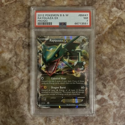 2012 Pokémon B&W Rayquaza Ex BW47 Promo Black Star PSA 7
