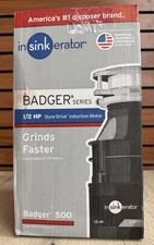 InSinkErator Garbage Disposal Badger 500 Standard Series 1/2 HP Made in USA