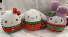  3 Squishmallows 6.5  Inch Hello Kitty - My Melody - Cinnamoroll Christmas 2025