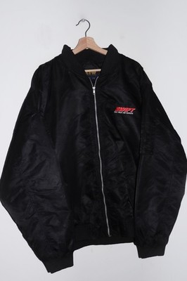 Old School 2000s Workwear Thick Quilted Black Bomber Jacket (XL+)