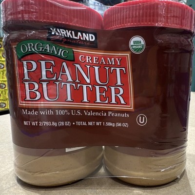 Kirkland Signature Organic Creamy Peanut Butter 2 Pack USDA Organic 1.58kg