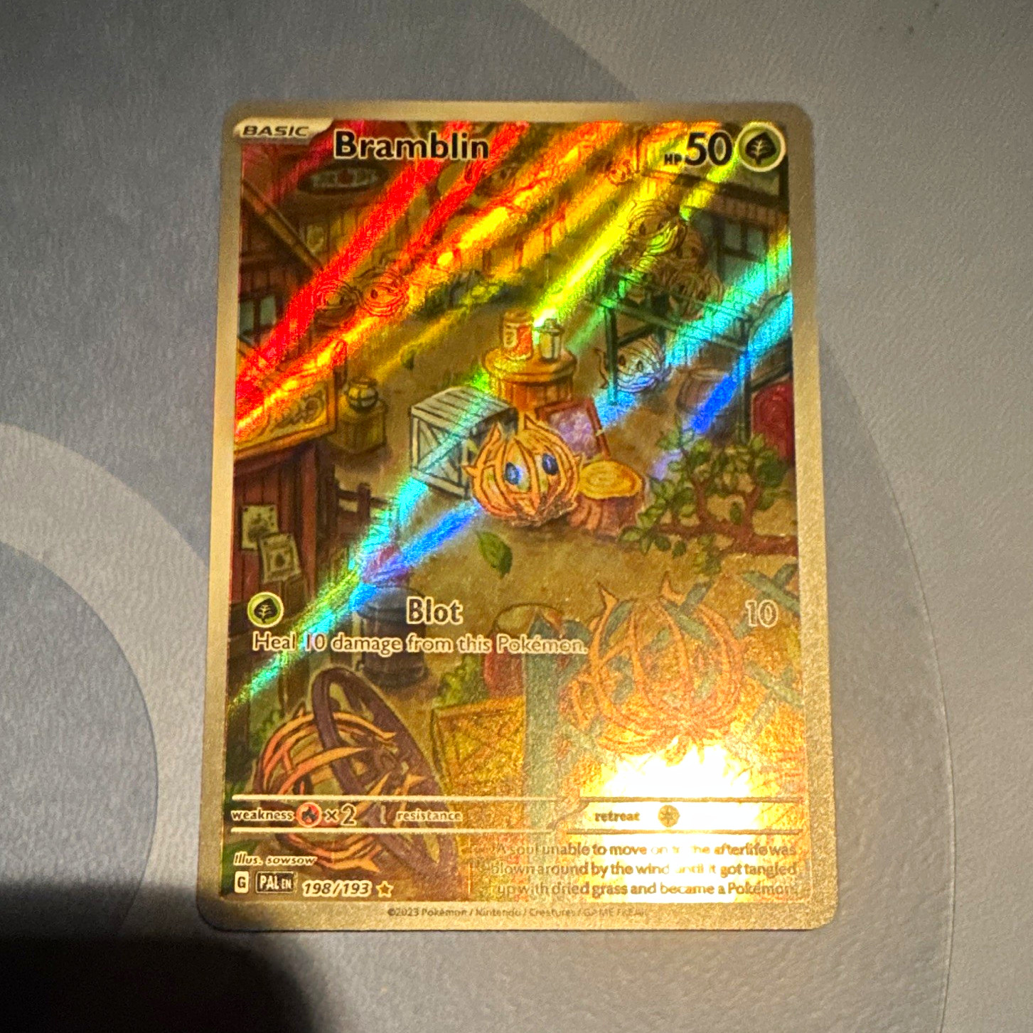 Pokemon Company Bramblin 198/193 Paldea Evolved Illus Rare Full Art Holo EN